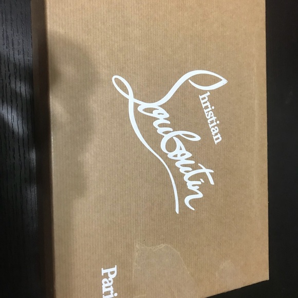 Christian louboutin Black pearl velour red bottoms - Picture 6 of 6